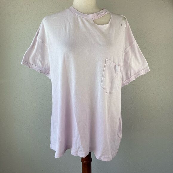NWOT We The Free Distressed Oversized T-Shirt Size S - Picture 1 of 7